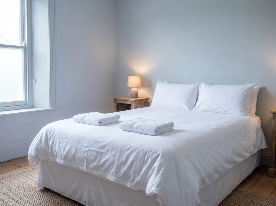 Guest room made up and ready for the next arrival